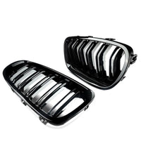 Load image into Gallery viewer, BMW F10 F11 5 Series 10-16 Kidney Grille Grill Grilles Gloss Black Twin Slats
