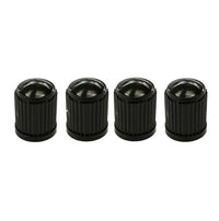 Load image into Gallery viewer, 4 X CAR BIKE CYCLE BLACK PLASTIC AIR VALVE TYRE ALLOY WHEEL CAPS DUST VALVE
