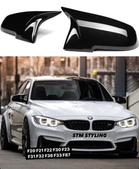 Load image into Gallery viewer, GLOSS BLACK REAR WING MIRROR COVER CAPS FOR BMW F20 F21 F22 F30 F32 F36 F87 M3
