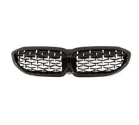 Load image into Gallery viewer, BMW 3 SERIES G20 M-PERFORMANCE 2018-2022 DIAMOND GRILL MESH GLOSS BLACK CHROME
