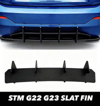 Load image into Gallery viewer, BMW 4 Series G22 G23 Gloss Black Rear Diffuser Valance Bumper M Sport Fins Slats
