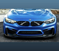 Load image into Gallery viewer, BMW M3 M4 F80 F82 F83 FRONT SPLITTER LIP V SPOILER PERFORMANCE STYLE GLOSS BLACK
