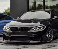 Load image into Gallery viewer, BMW M3 M4 F80 F82 F83 FRONT SPLITTER LIP V SPOILER PERFORMANCE STYLE GLOSS BLACK

