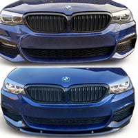 Load image into Gallery viewer, BMW 5 SERIES G30 G31 FRONT BUMPER SPLITTER LIP SPOILER M SPORT GLOSS BLACK
