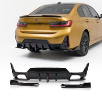 Load image into Gallery viewer, GLOSS BLACK G20 G21 LCI DIFFUSER PERFORMANCE STYLE REAR FOR BMW 3 SERIES
