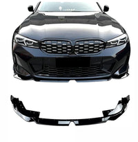 Load image into Gallery viewer, BMW 3 SERIES G20 GLOSS BLACK FRONT SPLITTER BUMPER LIP LCI FACELIFT 2021+ MP
