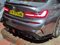 Load image into Gallery viewer, BMW 3 SERIES G20 KIT GLOSS BLACK BODYKIT FRONT LIP SPOILER LED DIFFUSER QUAD TIP
