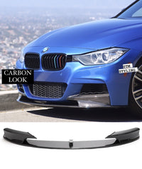 Load image into Gallery viewer, BMW 3 SERIES F30 M SPORT FRONT SPLITTER SPOILER VALANCE LIP CARBON LOOK MP
