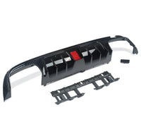 Load image into Gallery viewer, MERCEDES BENZ W205 AMG C63 REAR BUMPER DIFFUSER AMG B STYLE WITH TAILPIPE LED
