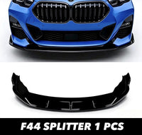 Load image into Gallery viewer, BMW 2 SERIES GRAN COUPE F44 FRONT LIP SPLITTER GLOSS BLACK 2020+
