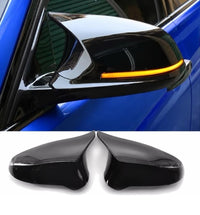 Load image into Gallery viewer, PAIR WING MIRROR COVERS CAP CASING GLOSS BLACK FOR BMW M3 F80 M4 F82 2014-2019
