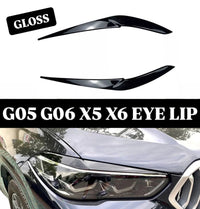 Load image into Gallery viewer, BMW Eyebrow Headlight Cover For BMW X5 G05 X6 G06 Gloss Lip Splitter spoiler
