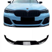 Load image into Gallery viewer, BMW 5 Series G30 G31 LCI M Sport Front Splitter Spoiler Lip Kit Gloss Black - STM STYLING 
