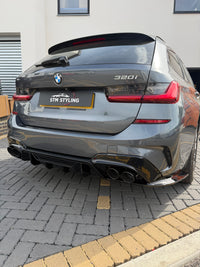 Load image into Gallery viewer, G20 G21 QUAD EXHAUST COMPETITION STYLE REAR DIFFUSER TAIL PIPE FOR BMW 3 SERIES - STM STYLING 
