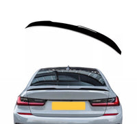 Load image into Gallery viewer, BMW 3 SERIES G20 V STYLE M4 2019+ REAR SLIM BOOT SPOILER LIP GLOSS BLACK - STM STYLING 
