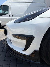 Load image into Gallery viewer, TESLA MODEL 3 GLOSS BLACK AERO KIT SPLITTER SPOILER SKIRTS DIFFUSER 2018-24 PRE LCI 

Kit Includes:
