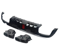 Load image into Gallery viewer, MERCEDES BENZ W205 AMG C63 REAR BUMPER DIFFUSER AMG B STYLE WITH TAILPIPE LED - STM STYLING 
