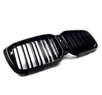 Load image into Gallery viewer, BMW X3 G01 X4 G02 LCI Facelift Gloss Black Twin Slat Kidney Grille Grills 2022+
