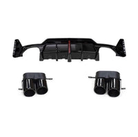 Load image into Gallery viewer, GLOSS BLACK BODY KIT FOR BMW 3 SERIES G21 LCI TOURING ESTATE QUAD TIPS DIFFUSER - STM STYLING 
