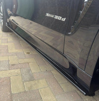 Load image into Gallery viewer, BMW F15 F85 X5M X6M F86 F16 GLOSS BLACK FULL SIDE SKIRT SKIRTS EXTENSION - STM STYLING 
