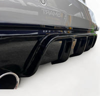 Load image into Gallery viewer, BMW 3 SERIES F34 GLOSS BLACK GT M-SPORT REAR BUMPER DIFFUSER LIP DUAL EXIT 340i - STM STYLING 

