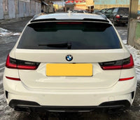 Load image into Gallery viewer, BMW 3 SERIES G21 ESTATE SLIM REAR ROOF BOOT SPOILER 2019+ GLOSS BLACK WING LIP ABS - STM STYLING 
