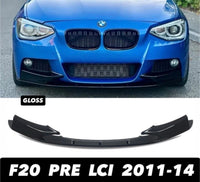 Load image into Gallery viewer, BMW 1 SERIES F20 F21 2PC M SPORT FRONT BUMPER SPLITTER LIP PRE-LCI 2011-2014

