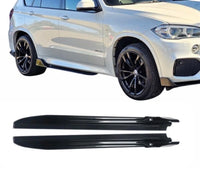 Load image into Gallery viewer, BMW X5M F85 F15 X6M F86 F16 GLOSS BLACK SIDE SKIRT SKIRTS EXTENSION BLADE
