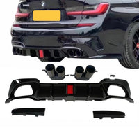 Load image into Gallery viewer, BMW G21 3 SERIES TOURING ESTATE BODY KIT SPLITTER QUAD LED DIFFUSER ED2 ROOF - STM STYLING 
