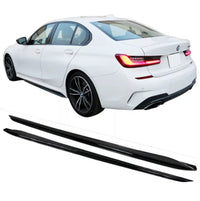 Load image into Gallery viewer, BMW 3 Series G20 G21 Side Extensions Lip Gloss Black Saloon/Estate - STM STYLING 

