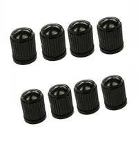 Load image into Gallery viewer, 8x DUST AIR VALVE TYRE CAPS BLACK PLASTIC COVERS CAR BIKE WHEEL &amp; MOTORBIKE NEW
