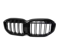 Load image into Gallery viewer, FOR BMW 1 SERIES F40 DOUBLE SLAT M SPORT FRONT GRILLE GRILL GLOSS BLACK 2019
