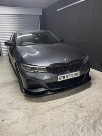 Load image into Gallery viewer, BMW 3 SERIES G20 G21 FRONT SPLITTER LIP VALANCE SPOILER SPLITTER GLOSS BLACK STM - STM STYLING 

