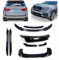 Load image into Gallery viewer, BMW X5 F15 KIT SPLITTER DIFFUSER SIDE SKIRTS SPOILER GLOSS BLACK GRILLES MIRRORS - STM STYLING 
