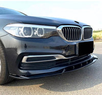 Load image into Gallery viewer, BMW 5 SERIES G30 G31 SE PRE LCI FRONT SPLITTER LIP SPOILER LUXURY GLOSS BLACK - STM STYLING 
