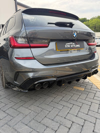 Load image into Gallery viewer, G20 G21 QUAD EXHAUST COMPETITION STYLE REAR DIFFUSER TAIL PIPE FOR BMW 3 SERIES - STM STYLING 
