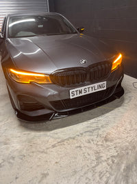 Load image into Gallery viewer, BMW 3 SERIES G20 G21 FRONT SPLITTER LIP VALANCE SPOILER SPLITTER GLOSS BLACK STM - STM STYLING 

