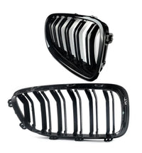 Load image into Gallery viewer, BMW F10 F11 5 Series 10-16 Kidney Grille Grill Grilles Gloss Black Twin Slats - STM STYLING 
