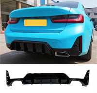 Load image into Gallery viewer, BMW 3 Series G20 LCI Body Kit M Sport In Gloss Black Splitter Skirts Quad STM - STM STYLING 
