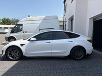 Load image into Gallery viewer, TESLA MODEL 3 GLOSS BLACK AERO KIT SPLITTER SPOILER SKIRTS DIFFUSER 2018-24 PRE LCI 

Kit Includes:
