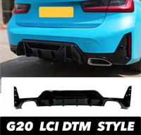 Load image into Gallery viewer, BMW 3 Series G20 LCI Aero Body Kit M Sport In Gloss Black Splitter Skirts Quad - STM STYLING 
