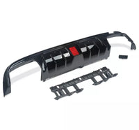 Load image into Gallery viewer, MERCEDES BENZ W205 AMG C63 REAR BUMPER DIFFUSER AMG B STYLE WITH TAILPIPE LED - STM STYLING 

