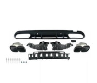 Load image into Gallery viewer, MERCEDES BENZ C CLASS W205 DIFFUSER AMG REAR AMG GLOSS BLACK 2019+ - STM STYLING 
