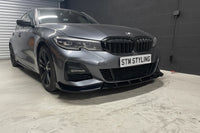 Load image into Gallery viewer, BMW G20 Kit Full Length Side Extensions Bodykit 3 Series Gloss Black Quad Led V Splitter - STM STYLING 
