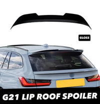 Load image into Gallery viewer, BMW 3 SERIES G21 ESTATE REAR ROOF BOOT SPOILER 2019+ GLOSS BLACK WING SLIM LIP - STM STYLING 
