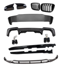 Load image into Gallery viewer, BMW G01 X3 Pre Lci Gloss Black kit Bodykit Grilles Mirrors Exhaust Tips - STM STYLING 
