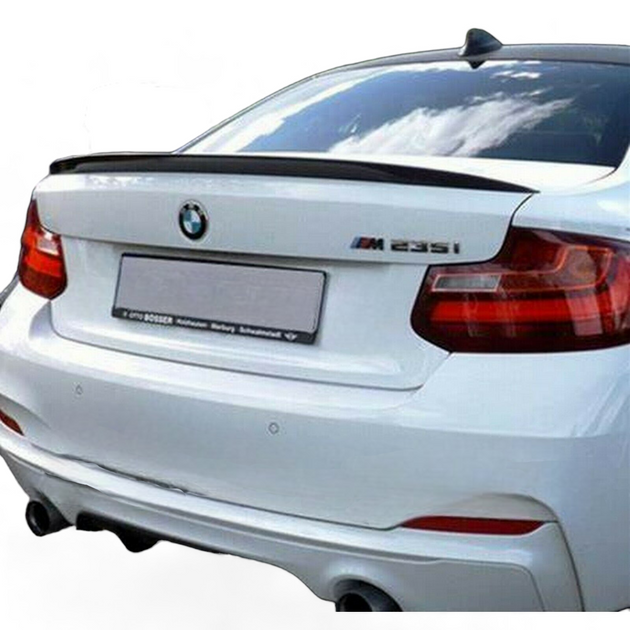 Gloss Black Front Bumper Lip Splitter Kit For BMW F22 2-Series (2014-2021) M Sport – 4-Piece Set