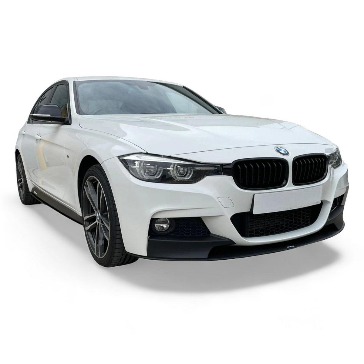 BMW 3 F30 M Performance kit diffuser splitter sides gloss black mirror covers grilles - STM SPORT