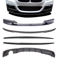 Load image into Gallery viewer, BMW 3 F30 M Performance kit diffuser splitter spoiler sides matte black single
