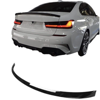 Load image into Gallery viewer, BMW 3 Series G20 Gloss Black M Performance Rear Boot Spoiler Lip ABS
